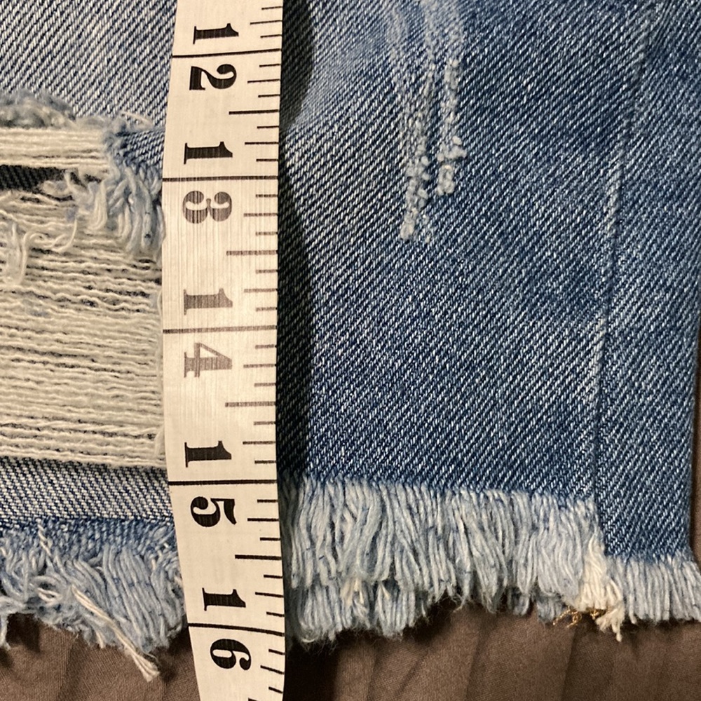 Wild Fable Denim Jean Mini Skirt Factory Distressed sz 9 - Picture 11 of 12